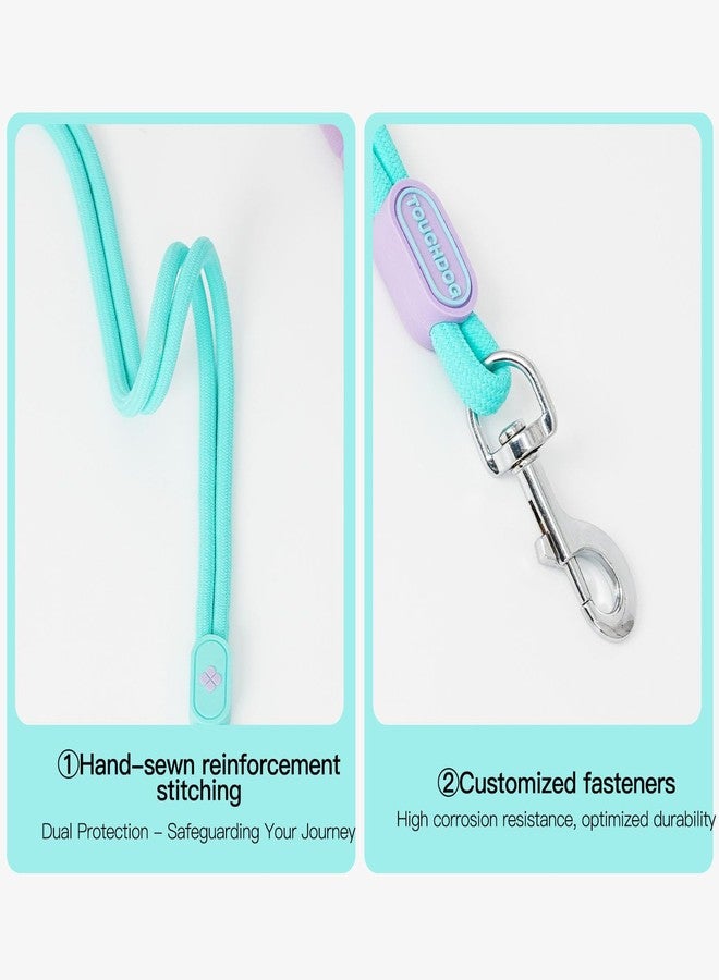 TOUCHDOG Gentle Dog Collar for Small Dogs & Puppies 5-40lbs - Adjustable Lightweight Nylon, Silk-Soft Lined, Fade-Resistant, Quick-Release Buckle (S/M Size) (Without Rope Blue, Medium) - Image 3